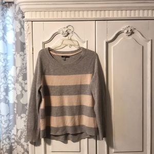 Blush and grey cashmere sweater size Large